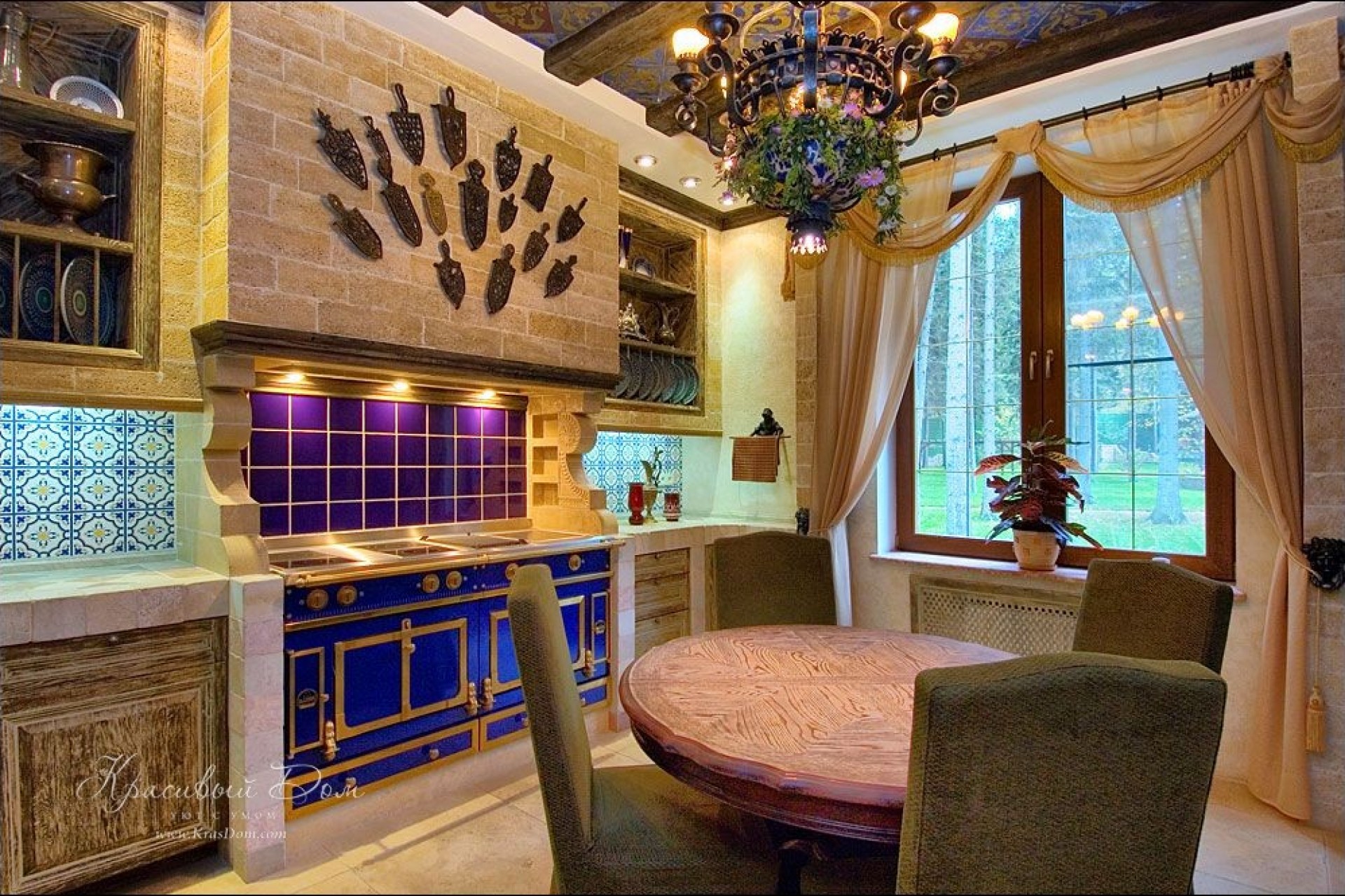 Дизайн уютной кухни в частном доме